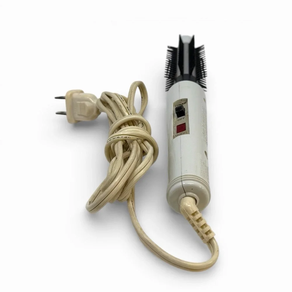 White Electric Hot Air Styling Brush for Women